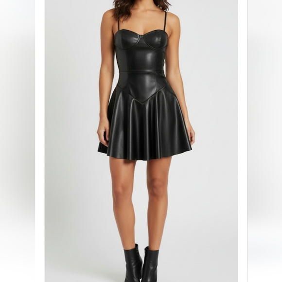 SHEIN Dresses & Skirts - Black Faux Leather Cami Dress
